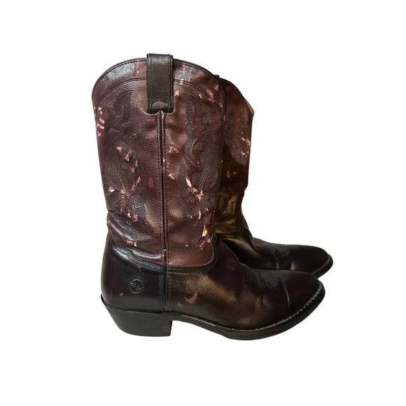 Double H Men's Multi Color Side Zip Up Boots Size 11 D Leather Distressed Boots - Picture 2 of 10